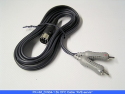 Propojovací kabel 5DIN - 2CINCH 1,5m HQ (rec)