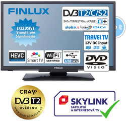 Finlux TV24FDM5760-T2 SAT DVD SMART WIFI 12V TRAVEL TV