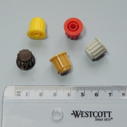 Knoflík přístrojový plast na 4mm - barvy