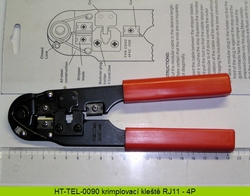 HT-TEL-0090 krimplovací kleště tel. RJ11 - 4P