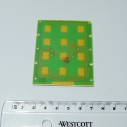 Deska PCB klávesnice 3x4 kontakty Au, velikost 56x76mm