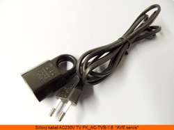 Síťový prodlužovací kabel AC230V/2,5A 1,6m 