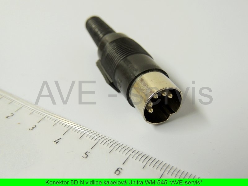 DIN5 pětikolíková kabelová vidlice plast WM-545