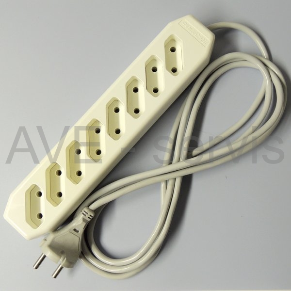 Síťový prodlužovací kabel AC230V/2,5A 8-zásuvek 2,2m