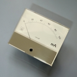 Panelový miliampérmetr, Analog 0-100mA DC, Iskra - NOS