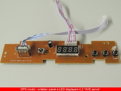 DPS osazená řídící panel s displayem a IR čidlem č.2
