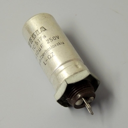 TC517a kondenzátor elektrolyt. 2x50uF/250V Tesla - NOS