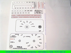 Tesla BM215A - samolepící fólie - ořezání a výřez otvorů pro přepínače