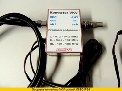 Konvertor VKV pásma CCIR do OIRT model K8EC-PS4