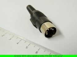 DIN5 pětikolíková kabelová vidlice HQ plast WM-545