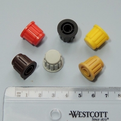 Knoflík přístrojový plast na 6mm - barvy