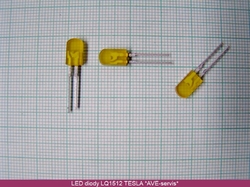 LED dioda LQ 1512 žlutá Tesla - NOS