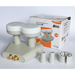 LNB Monoblock 4,3° Mascom 0,1dB Twin UHD Gold