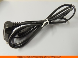 Síťový přívodní kabel 230V/2,5A osmička - úhlová vidlice