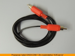Propojovací kabel Cinch-Cinch 1,5m červený