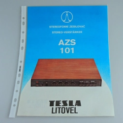 Leták z TESLA Litovel - stereofonní zesilovač AZS101