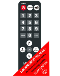 Dálkový ovladač DVB-T2 přijímače Mascom MC720T2HD senior