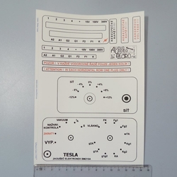 Tesla BM215A - potisk - samolepící fólie, dvě jazykové verze