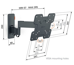  Držák LCD/LED TV Vogels s ramenem TVM 1243 černá