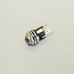 Zásuvka DC 5,5x2,1mm panelová kovová se závitem