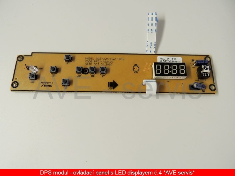 DPS osazená řídící panel s displayem a IR čidlem č.4