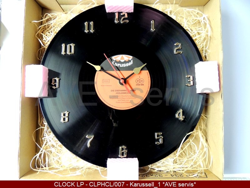 Hand Made CLOCK - hodiny z vinylových LP  Classic Karussell-1