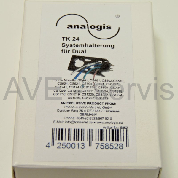 Držák TK24 pro Headshell Dual - analogis