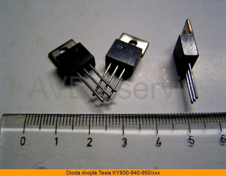 KY930/xx dioda usměrňovací 3A dvojitá Tesla - NOS