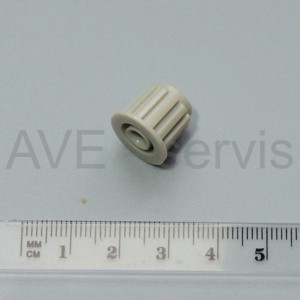 Knoflík přístrojový plast na 4mm - šedý