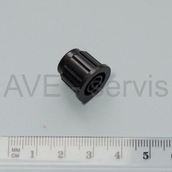 Knoflík přístrojový plast na 6mm - černý